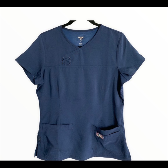Koi Tech Tops - Koi Tech Abby Mock Wrap Scrub Top Sz S
